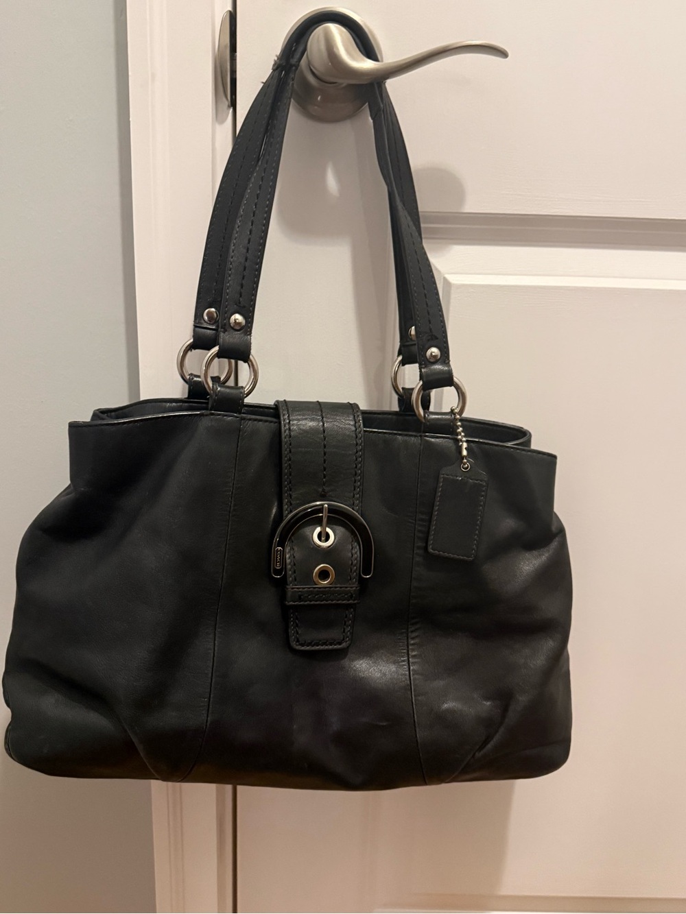 Coach Black Leather Shoulder Bag